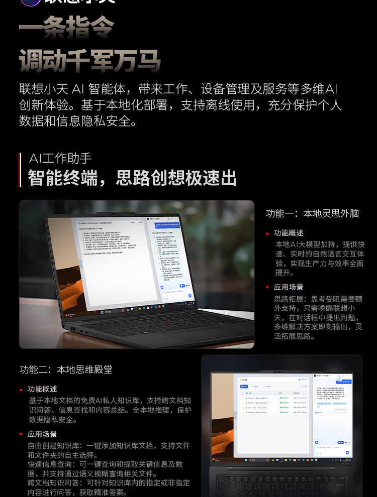 联想ThinkPad X1 Carbon AI 商用笔记本