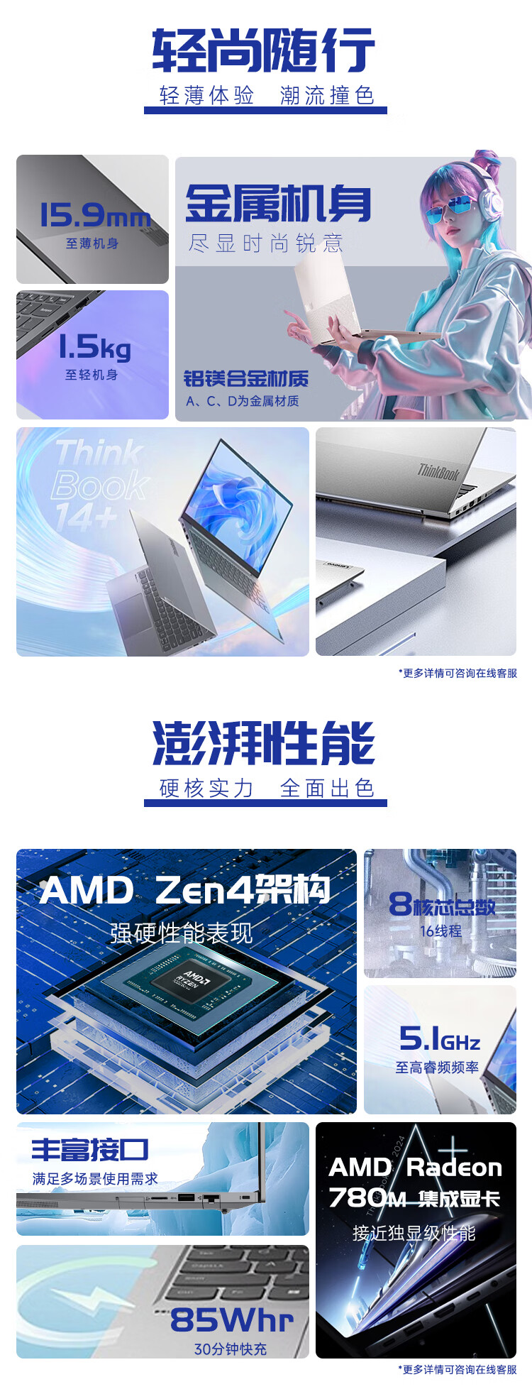 联想ThinkBook 14+ 锐龙版 商用笔记本